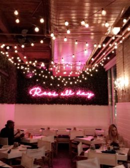 rosé all day neon sign